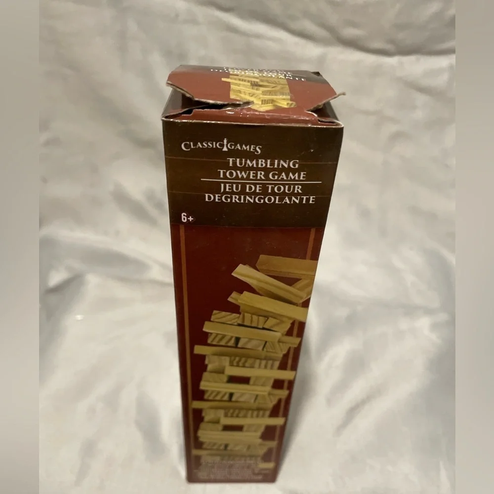 New Mini Classic Tumbling Tower Game - Brown